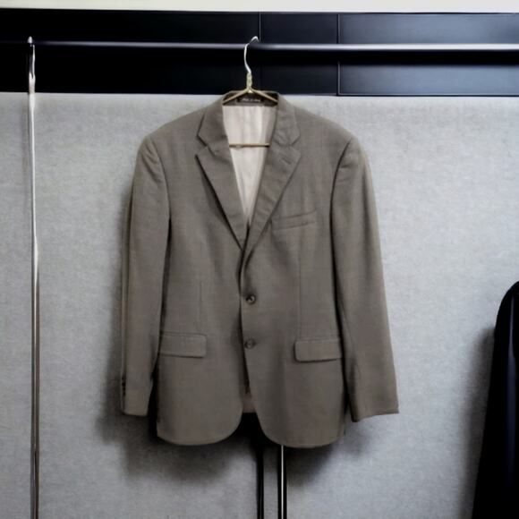 Versace WOOL Jacket Size 52  Gray w light Pinstripe Two Button Sport Coat Luxury - Picture 5 of 15